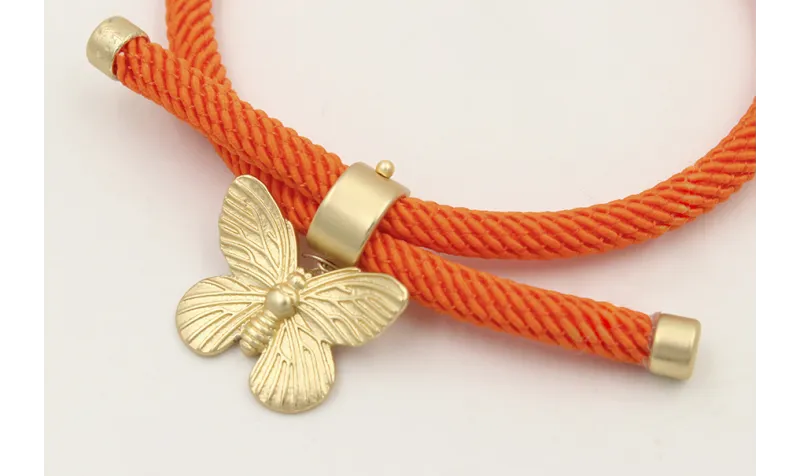 Pulsera regulable de cordón trenzado retorcido col