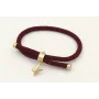 Pulsera regulable de cordón trenzado retorcido col