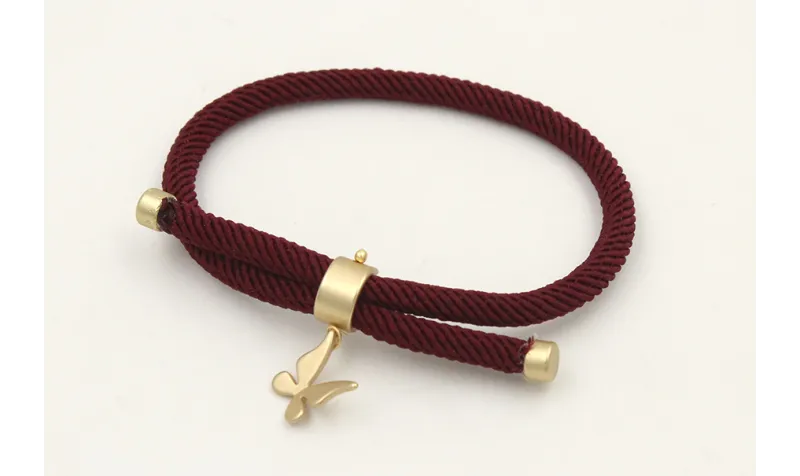 Pulsera regulable de cordón trenzado retorcido col