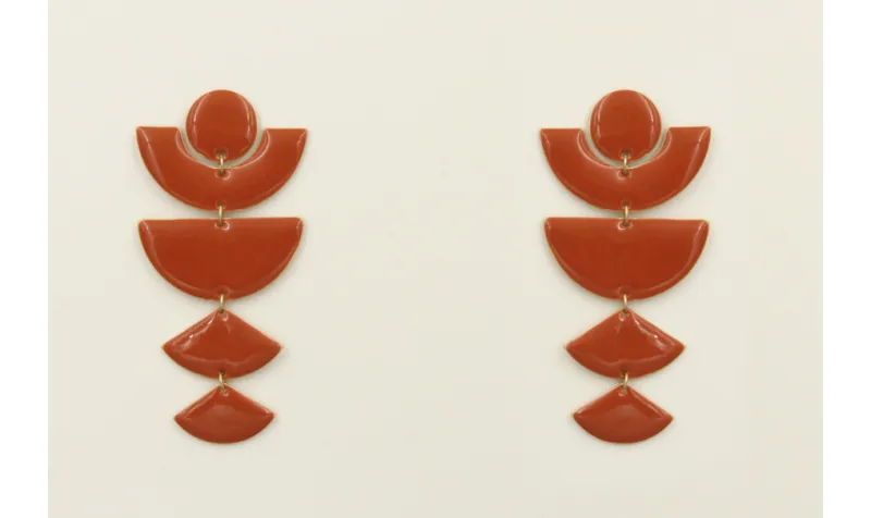 Pendientes con perno de círculo y piezas geométric