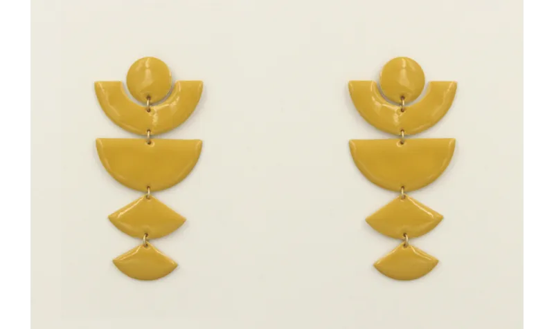 Pendientes con perno de círculo y piezas geométric