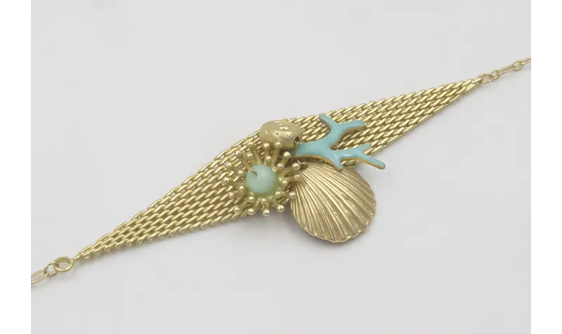 Pulsera cadena eslabón ovalado y maya rombo con ra