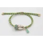 Pulsera de driza verde y turquesa con burruño bola