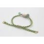 Pulsera de driza verde y turquesa con burruño bola