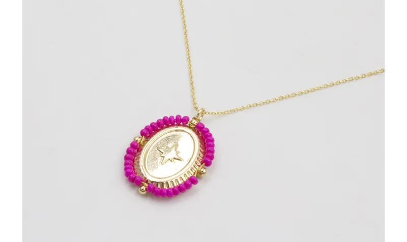 Collar acero inoxidable cadena eslabón pequeño con