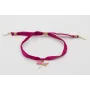 Pulsera acero inoxidable de cinta seda natural cos