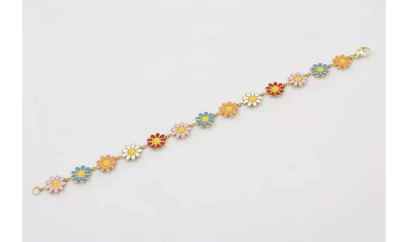 Pulsera acero inoxidable cadena de margaritas esma