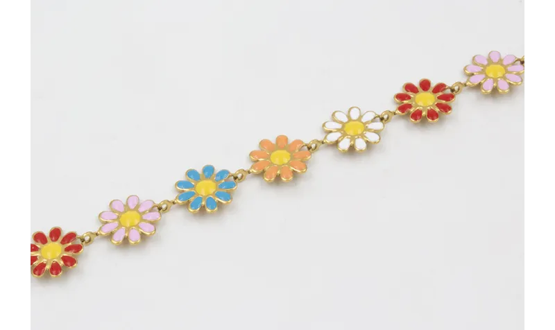 Pulsera acero inoxidable cadena de margaritas esma