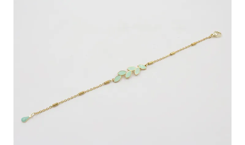 Pulsera acero inoxidable cadena eslabón con tubo c