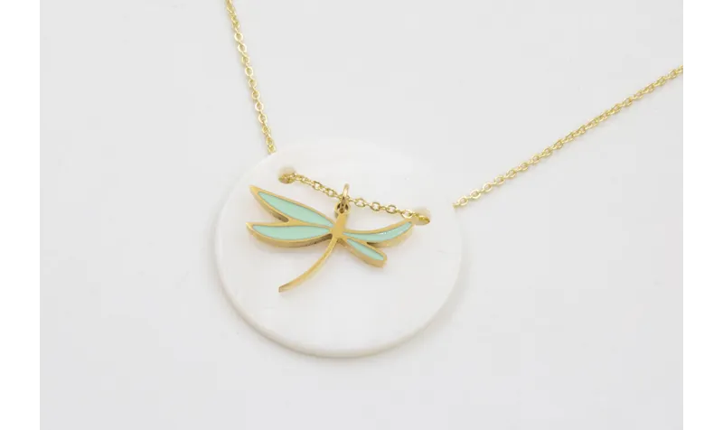 Collar acero inoxidable cadena eslabón pequeño col