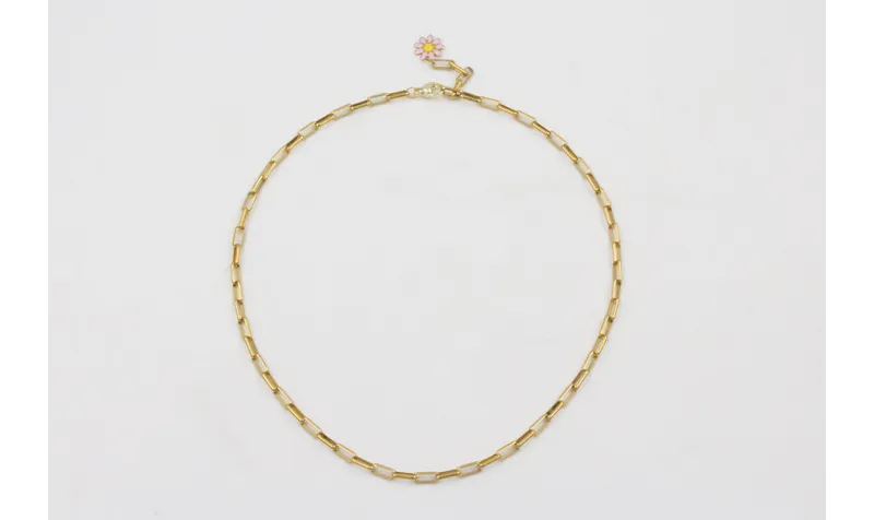 Collar acero inoxidable cadena de eslabón rectangu