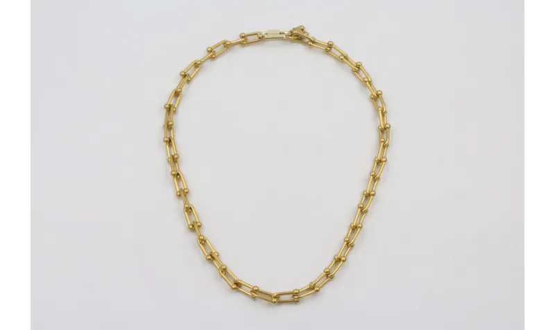 Collar acero inoxidable cadena de eslabón herradur