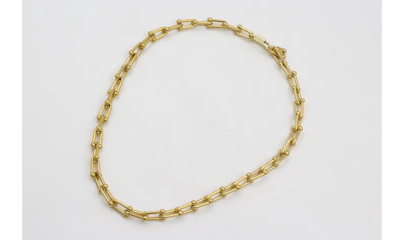 Collar acero inoxidable cadena de eslabón herradur