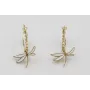 Pendientes acero inoxidable aro con libelula esmal