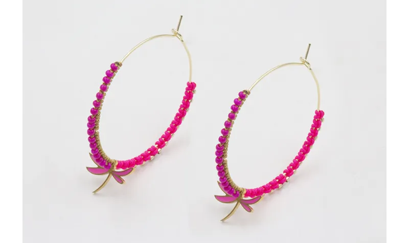 Pendientes acero inoxidable arogrande libelula esm