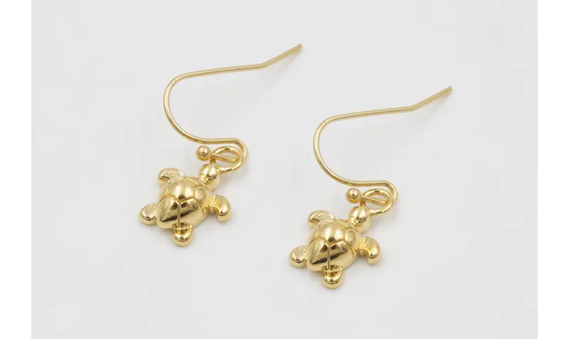Pendientes ORO 18K-3 micras gancho sencillo y colg