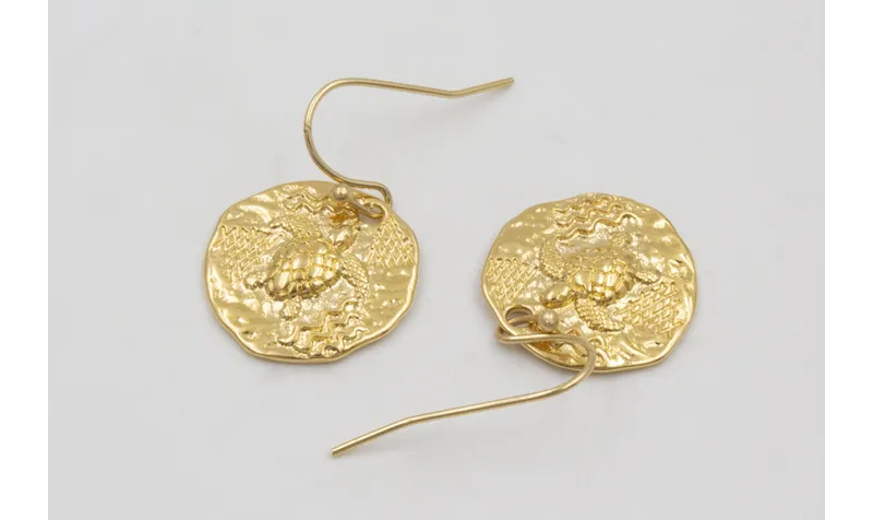 Pendientes ORO 18K-3 micras gancho sencillo y chap