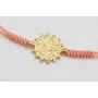 Pulsera  ORO18k-3 micras hilo salmón con nudo serp