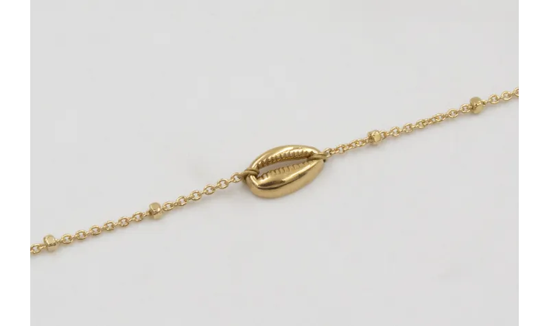 Pulsera ORO 18K-3 micras cadena micro bola y entre