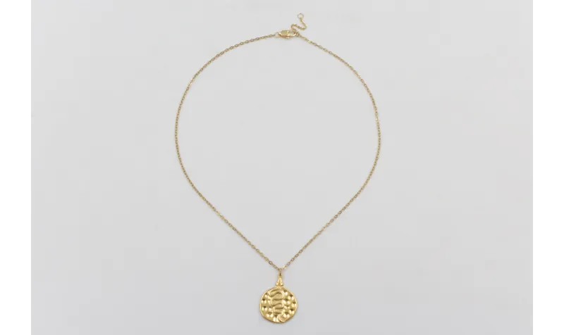 Collar ORO18k-3 micras cadena eslabón pequeño con 