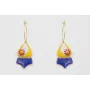 Pendientes aro mediano dorado mate con bikini esma