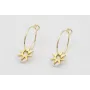 Pendientes acero inoxidable aro pequeño con estrel