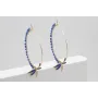 Pendientes acero inoxidable aro grande con libelul