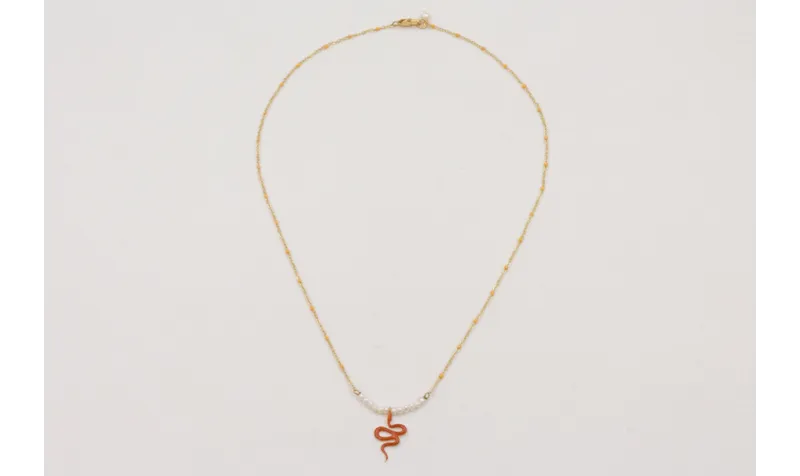 Collar cadena eslabón dorado mate y micro bola esm