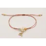 Pulsera cordón metálico oro rosa nudo serpiente co
