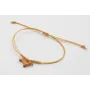 Pulsera nudo serpiente hilo dorado con perro SALCH