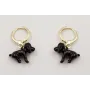 Pendientes cierre aro dorado con perro COCKER pint