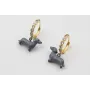Pendientes perno cristales con perro SALCHICHA pin