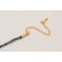 Pulsera semipreciosas grises con colgante inicial 