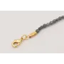 Pulsera semipreciosas grises con colgante inicial 
