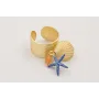 Anillo de arandela con concha dorada,estrella de m