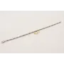 Pulsera cadena ACERO plateada eslabon tubular con 