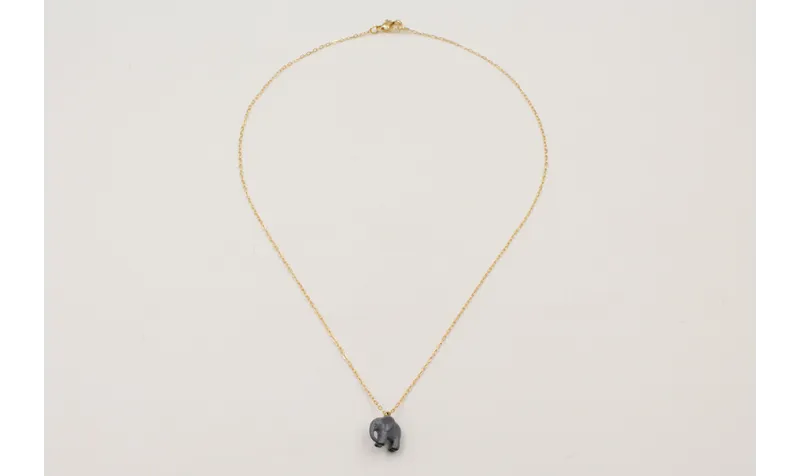 Solitario cadena eslabón pequeño dorado con colgan