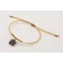 Pulsera hilo metálico dorado con nudo serpiente y 