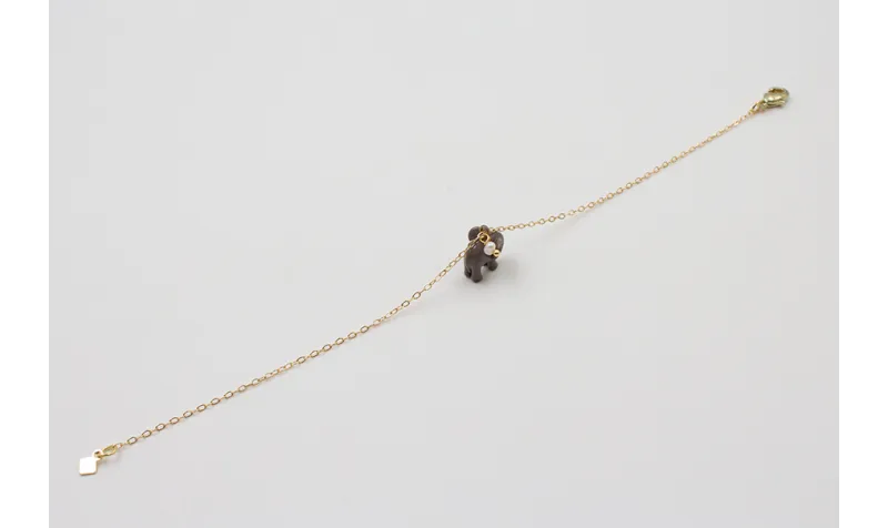 Pulsera cadena eslabón pequeño dorado con colgante