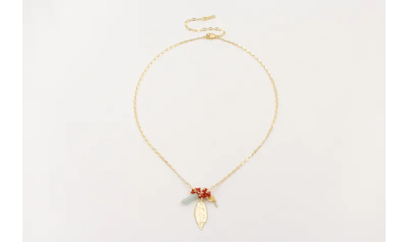 Collar cadena eslabón ovalado dorado mate centro b