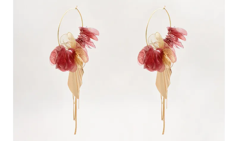 Pendientes aro grande con lentejuelas ovaladas col