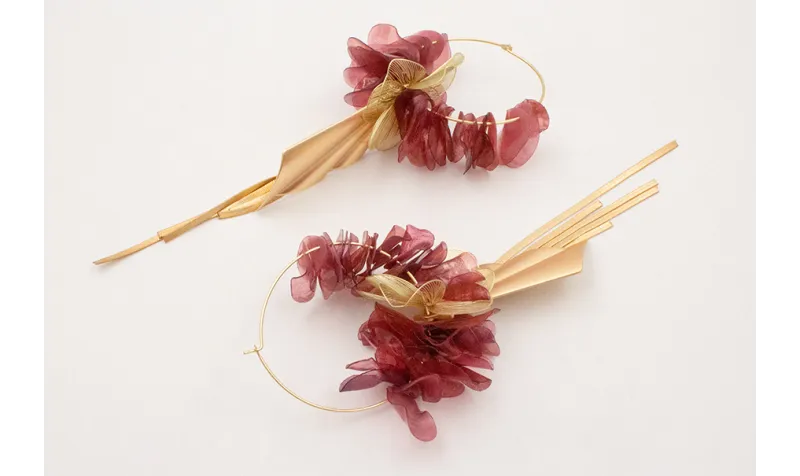 Pendientes aro grande con lentejuelas ovaladas col