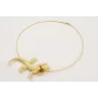 Collar hilo flexible dorado mate con lagarto grand