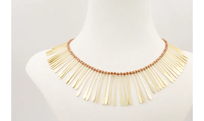 Gargantilla con gotas planas distintos tamaños dor