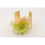 Brazalete con flores metalicas cobre y verde, flor