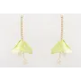 Pendientes cadena strass cristal opal con campanil