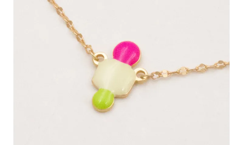 Solitario cadena micro ovalos dorado mate con esma