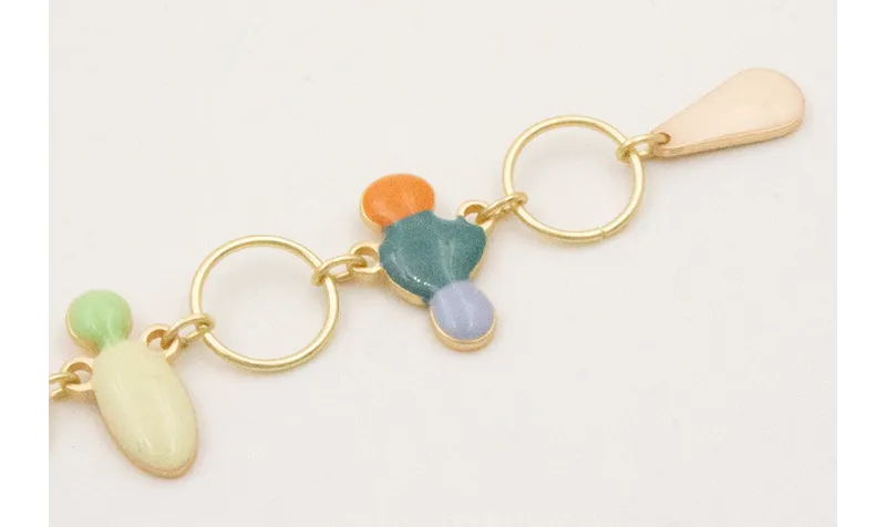 Pulsera con esmaltitos de colores con arandelas gr