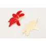 Pendientes flor roja.