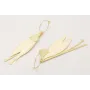 Pendientes gancho sencillo con flor plana esmaltad